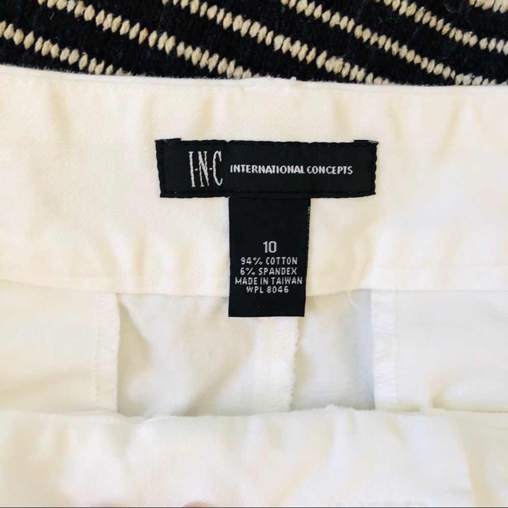 INC International Concept White Bermuda Shorts 10 - Picture 3 of 4